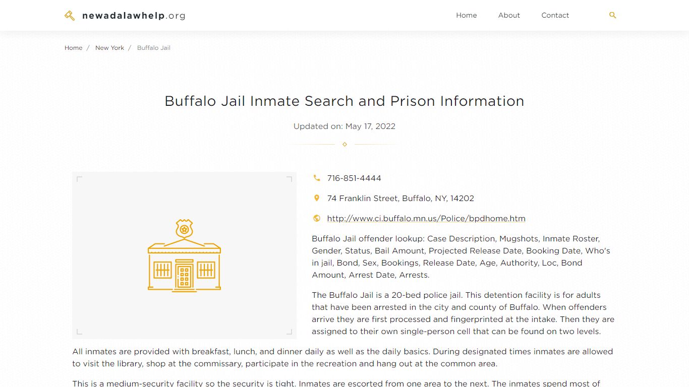 Buffalo Jail Inmate Search, Visitation, Phone no ...